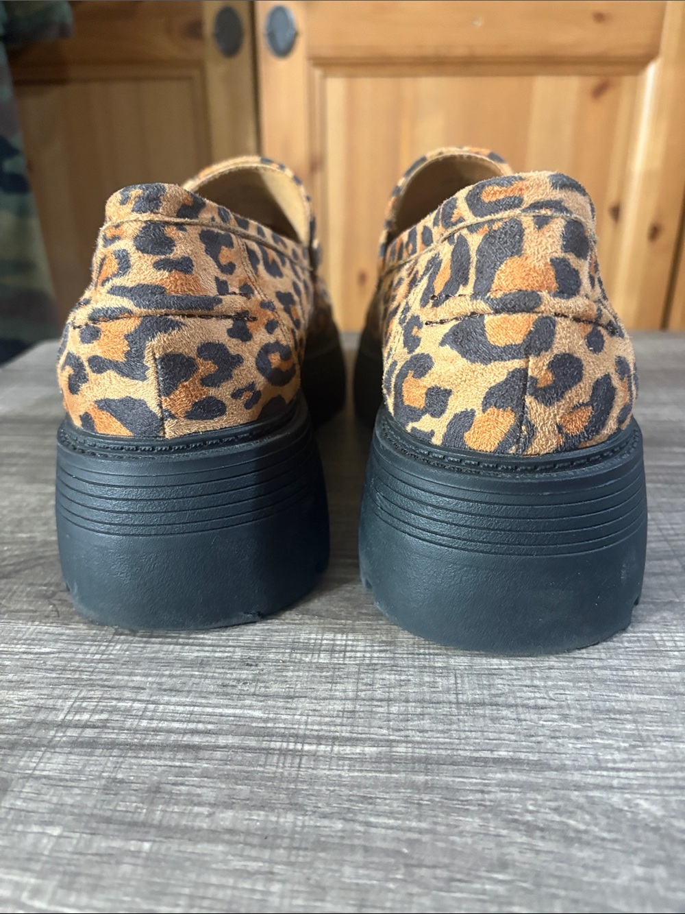 ASOS MEN Leopard Print Platform Loafers - Chunky Black Sole - Picture 10 of 12